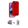 MARSİLYAN™- iPhone 14 Kılıf Vadi Çizgi Prime - Siyah Bilvis 3D Cam Ekran Koruyucu + Raze Metal Kamera Lens - GS