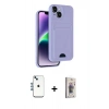MARSİLYAN™- iPhone 14 Kılıf Vadi Çizgi Prime - Siyah Bilvis 3D Cam Ekran Koruyucu + Shine Kamera Lens - MI