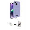 MARSİLYAN™- iPhone 14 Kılıf Vadi Çizgi Prime - Siyah Bilvis 3D Mat Cam Ekran Koruyucu + Diamond Kamera Lens - KI