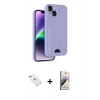 MARSİLYAN™- iPhone 14 Kılıf Vadi Çizgi Prime - Siyah Bilvis 3D Mat Cam Ekran Koruyucu + Diamond Kamera Lens - SABE