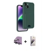 MARSİLYAN™- iPhone 14 Kılıf Vadi Çizgi Prime - Siyah Bilvis 3D Mat Cam Ekran Koruyucu + Raze Metal Kamera Lens - GS