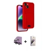 MARSİLYAN™- iPhone 14 Kılıf Vadi Çizgi Prime - Siyah Bilvis 3D Mat Cam Ekran Koruyucu + Raze Metal Kamera Lens - SH