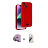 MARSİLYAN™- iPhone 14 Kılıf Vadi Çizgi Prime - Siyah Bilvis 3D Mat Cam Ekran Koruyucu + Raze Metal Kamera Lens - MR