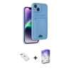 MARSİLYAN™- iPhone 14 Kılıf Vadi Çizgi Prime - Siyah Bilvis 5in1 3D Magic Cam Ekran Koruyucu + Diamond Kamera Lens - KI