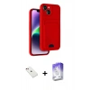MARSİLYAN™- iPhone 14 Kılıf Vadi Çizgi Prime - Siyah Bilvis 5in1 3D Magic Cam Ekran Koruyucu + Diamond Kamera Lens - KI