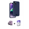MARSİLYAN™- iPhone 14 Kılıf Vadi Çizgi Prime - Siyah Bilvis 5in1 3D Magic Cam Ekran Koruyucu + Raze Metal Kamera Lens - GS