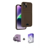 MARSİLYAN™- iPhone 14 Kılıf Vadi Çizgi Prime - Siyah Bilvis 5in1 3D Magic Cam Ekran Koruyucu + Raze Metal Kamera Lens - GS