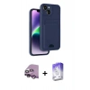 MARSİLYAN™- iPhone 14 Kılıf Vadi Çizgi Prime - Siyah Bilvis 5in1 3D Magic Cam Ekran Koruyucu + Raze Metal Kamera Lens - MR