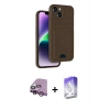 MARSİLYAN™- iPhone 14 Kılıf Vadi Çizgi Prime - Siyah Bilvis 5in1 3D Magic Cam Ekran Koruyucu + Raze Metal Kamera Lens - MR