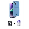 MARSİLYAN™- iPhone 14 Kılıf Vadi Çizgi Prime - Siyah Bilvis 5in1 3D Magic Cam Ekran Koruyucu + PVD Metal Kamera Lens - SH