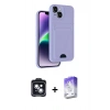 MARSİLYAN™- iPhone 14 Kılıf Vadi Çizgi Prime - Siyah Bilvis 5in1 3D Magic Cam Ekran Koruyucu + PVD Metal Kamera Lens - SH