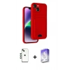 MARSİLYAN™- iPhone 14 Kılıf Vadi Çizgi Prime - Siyah Bilvis 5in1 3D Magic Cam Ekran Koruyucu + Shine Kamera Lens - YL