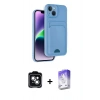 MARSİLYAN™- iPhone 14 Kılıf Vadi Çizgi Prime - Siyah Bilvis 5in1 3D Magic Cam Ekran Koruyucu + Yeşil PVD Metal Kamera Lens