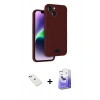 MARSİLYAN™- iPhone 14 Kılıf Vadi Çizgi Prime - Siyah Bilvis 5in1 5D Magic Hayalet Cam Ekran Koruyucu + Diamond Kamera Lens - YL