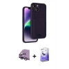 MARSİLYAN™- iPhone 14 Kılıf Vadi Çizgi Prime - Siyah Bilvis 5in1 5D Magic Hayalet Cam Ekran Koruyucu + Raze Metal Kamera Lens - GS