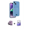 MARSİLYAN™- iPhone 14 Kılıf Vadi Çizgi Prime - Siyah Bilvis 5in1 5D Magic Hayalet Cam Ekran Koruyucu + Raze Metal Kamera Lens - GS