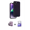 MARSİLYAN™- iPhone 14 Kılıf Vadi Çizgi Prime - Siyah Bilvis 5in1 5D Magic Hayalet Cam Ekran Koruyucu + Raze Metal Kamera Lens - MR