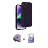 MARSİLYAN™- iPhone 14 Kılıf Vadi Çizgi Prime - Siyah Bilvis 5in1 5D Magic Hayalet Cam Ekran Koruyucu + Raze Metal Kamera Lens - SH