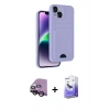 MARSİLYAN™- iPhone 14 Kılıf Vadi Çizgi Prime - Siyah Bilvis 5in1 5D Magic Hayalet Cam Ekran Koruyucu + Raze Metal Kamera Lens - SH