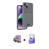 MARSİLYAN™- iPhone 14 Kılıf Vadi Çizgi Prime - Siyah Bilvis 5in1 5D Magic Hayalet Cam Ekran Koruyucu + Raze Metal Kamera Lens - MR