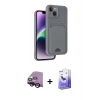 MARSİLYAN™- iPhone 14 Kılıf Vadi Çizgi Prime - Siyah Bilvis 5in1 5D Magic Hayalet Cam Ekran Koruyucu + Raze Metal Kamera Lens - SH