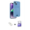 MARSİLYAN™- iPhone 14 Kılıf Vadi Çizgi Prime - Siyah Bilvis 5in1 5D Magic Hayalet Cam Ekran Koruyucu + Diamond Kamera Lens - SABE