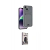 MARSİLYAN™- iPhone 14 Kılıf Vadi Çizgi Prime - Siyah Bilvis Hayalet Cam Ekran Koruyucu