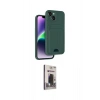 MARSİLYAN™- iPhone 14 Kılıf Vadi Çizgi Prime - Siyah Bilvis Hayalet Cam Ekran Koruyucu