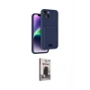 MARSİLYAN™- iPhone 14 Kılıf Vadi Çizgi Prime - Siyah Bilvis Hayalet Cam Ekran Koruyucu