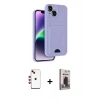MARSİLYAN™- iPhone 14 Kılıf Vadi Çizgi Prime - Siyah Bilvis Hayalet Cam Ekran Koruyucu + Shine Kamera Lens - KI