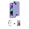 MARSİLYAN™- iPhone 14 Kılıf Vadi Çizgi Prime - Siyah Bilvis Hayalet Cam Ekran Koruyucu + Shine Kamera Lens - SH