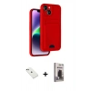 MARSİLYAN™- iPhone 14 Kılıf Vadi Çizgi Prime - Siyah Bilvis Hayalet Cam Ekran Koruyucu + Diamond Kamera Lens - YL