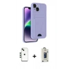 MARSİLYAN™- iPhone 14 Kılıf Vadi Çizgi Prime - Siyah Bilvis Hayalet Cam Ekran Koruyucu + Shine Kamera Lens - YL