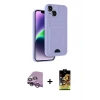 MARSİLYAN™- iPhone 14 Kılıf Vadi Çizgi Prime - Siyah Buffer Cam Ekran Koruyucu + Raze Metal Kamera Lens - MR