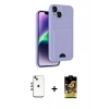 MARSİLYAN™- iPhone 14 Kılıf Vadi Çizgi Prime - Siyah Buffer Cam Ekran Koruyucu + Shine Kamera Lens - GI