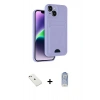 MARSİLYAN™- iPhone 14 Kılıf Vadi Çizgi Prime - Siyah Joko Magic 5D Cam + Diamond Kamera Lens - PE