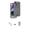 MARSİLYAN™- iPhone 14 Kılıf Vadi Çizgi Prime - Siyah Joko Magic 5D Cam + Diamond Kamera Lens - YL