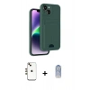 MARSİLYAN™- iPhone 14 Kılıf Vadi Çizgi Prime - Siyah Joko Magic 5D Cam + Gold Shine Kamera Lens