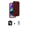 MARSİLYAN™- iPhone 14 Kılıf Vadi Çizgi Prime - Siyah Joko Magic 5D Cam + PVD Metal Kamera Lens - GS