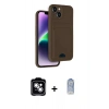 MARSİLYAN™- iPhone 14 Kılıf Vadi Çizgi Prime - Siyah Joko Magic 5D Cam + PVD Metal Kamera Lens - GS