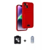 MARSİLYAN™- iPhone 14 Kılıf Vadi Çizgi Prime - Siyah Joko Magic 5D Cam + PVD Metal Kamera Lens - GS
