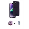 MARSİLYAN™- iPhone 14 Kılıf Vadi Çizgi Prime - Siyah Joko Magic 5D Cam + Raze Metal Kamera Lens - KI