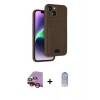 MARSİLYAN™- iPhone 14 Kılıf Vadi Çizgi Prime - Siyah Joko Magic 5D Cam + Raze Metal Kamera Lens - KI