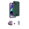 MARSİLYAN™- iPhone 14 Kılıf Vadi Çizgi Prime - Siyah Joko Magic 5D Cam + Raze Metal Kamera Lens - KI