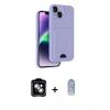 MARSİLYAN™- iPhone 14 Kılıf Vadi Çizgi Prime - Siyah Joko Magic 5D Cam + PVD Metal Kamera Lens - GS