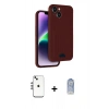 MARSİLYAN™- iPhone 14 Kılıf Vadi Çizgi Prime - Siyah Joko Magic 5D Cam + Shine Kamera Lens - GS