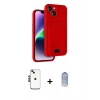 MARSİLYAN™- iPhone 14 Kılıf Vadi Çizgi Prime - Siyah Joko Magic 5D Cam + Shine Kamera Lens - SH