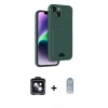 MARSİLYAN™- iPhone 14 Kılıf Vadi Çizgi Prime - Siyah Joko Magic 5D Cam + PVD Metal Kamera Lens - SH