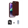 MARSİLYAN™- iPhone 14 Kılıf Vadi Çizgi Prime - Siyah Joko Magic 5D Cam + PVD Metal Kamera Lens - TU