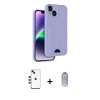 MARSİLYAN™- iPhone 14 Kılıf Vadi Çizgi Prime - Siyah Joko Magic 5D Cam + Yeşil Shine Kamera Lens
